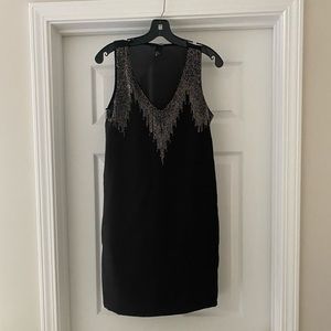 Black dress with silver beads